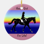 Ornement En Céramique Cheval Girl For Life ! (Dos)