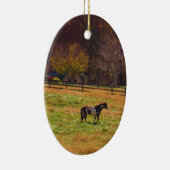 Ornement En Céramique Cheval peint à distance (Droite)