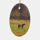 Ornement En Céramique Cheval peint à distance (Gauche)