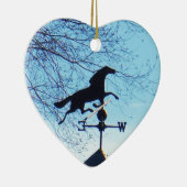 Ornement En Céramique Cheval Vane Météo Ciel Bleu (Droite)