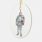 Ornement en céramique Chevalier en armure brillant (Gauche)
