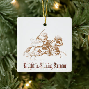 Ornement En Céramique chevalier en armure brillante