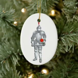Ornement en céramique Chevalier en armure étincela