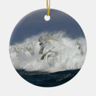 Ornement En Céramique Chevaux d'imaginaire : Mer