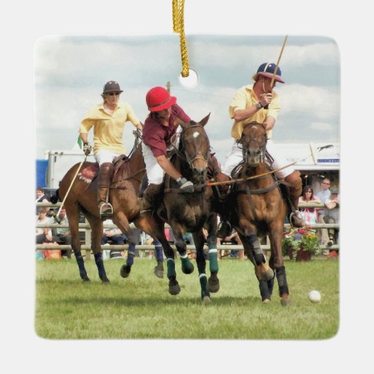 ORNEMENT EN CÉRAMIQUE CHEVAUX SPORTIFS (Devant)