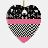 Ornement En Céramique chevron rose (Droite)