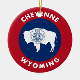 Ornement En Céramique Cheyenne Wyoming