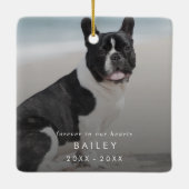 Ornement En Céramique Chic Forever dans nos coeurs Chien Photo Overlay (Dos)