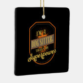 Ornement En Céramique Chien assis chien Sitter (Droite)