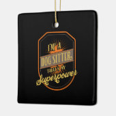 Ornement En Céramique Chien assis chien Sitter (Gauche)