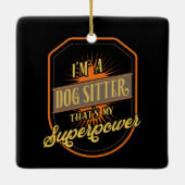 Ornement En Céramique Chien assis chien Sitter (Dos)