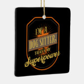 Ornement En Céramique Chien assis chien Sitter (Droite)