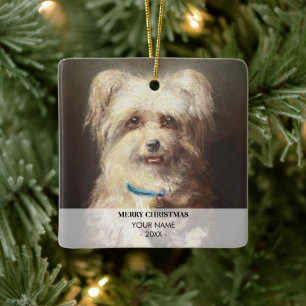 Ornement En Céramique Chien Chat Photo Animal Memorial Cadeau Portrait N