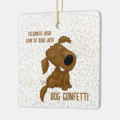 Ornement En Céramique Chien Confetti Chedding Chien (Gauche)