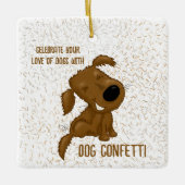 Ornement En Céramique Chien Confetti Chedding Chien (Devant)