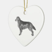 Ornement En Céramique Chien d'arrêt enduit plat (Gauche)