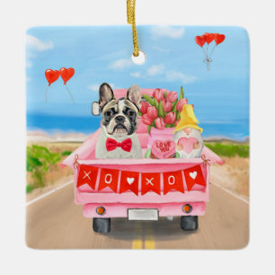 Ornement En Céramique Chien de la Saint-Valentin