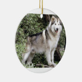 Ornement En Céramique Chien de Malamute d'Alaska (Droite)