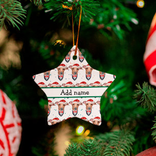 Ornement En Céramique Chien de race italienne Greyhound Noël