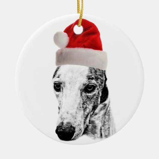 Ornement En Céramique Chien de whippet (Devant)