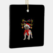 Ornement En Céramique Chien-taureau français Magnifique renne Arbre de N (Droite)