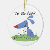Ornement En Céramique Chien Tis the Season Ornament (Gauche)