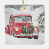 Ornement En Céramique Chiens dans un camion (Devant)