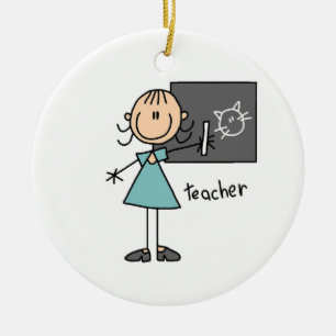 Ornement En Céramique Chiffre de bâton enseignant