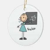 Ornement En Céramique Chiffre de bâton enseignant (Gauche)