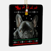 Ornement En Céramique Chiffre de taureau français | Joyeux Noël avec Fre (Droite)