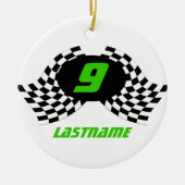 Ornement En Céramique Chiffres de course - photo (Devant)