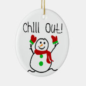 Ornement En Céramique Chill Out Snowman Keepsaké Orament (Droite)