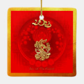 Ornement En Céramique Chine FU lanterne de chance Rabbit Année saluant S (Dos)