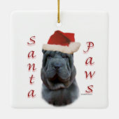 Ornement En Céramique Chine Shar-Pei Père Noël Paws (Dos)