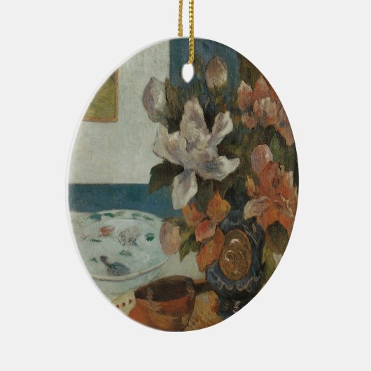 Ornement En Céramique Chinois Peonies et Mandoline par Paul Gauguin (Droite)