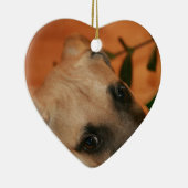 Ornement En Céramique chiot de cabot de Noir-bouche (Droite)