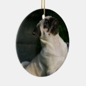 Ornement En Céramique Chiot de carlin de faon (Droite)