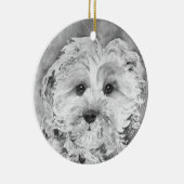 Ornement En Céramique Chiot de Cavapoo (Droite)