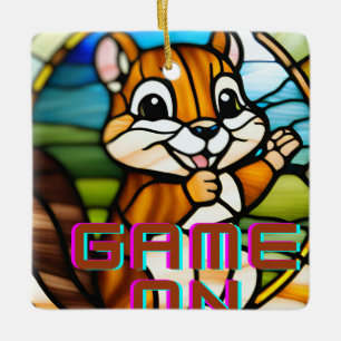 Ornement En Céramique Chipmunk