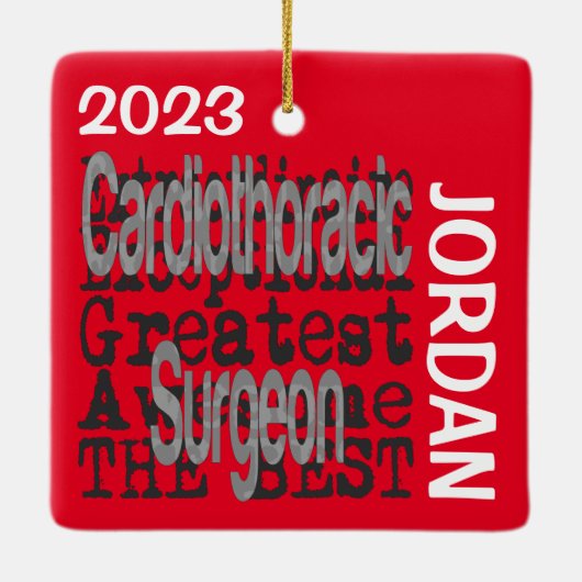 Ornement En Céramique Chirurgien Cardiothoracique Extraordinaire CUSTOM (Dos)