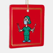 Ornement En Céramique Chirurgien de Noël (Droite)