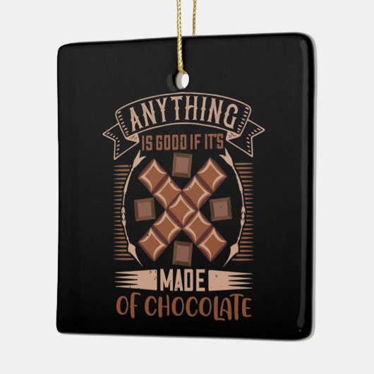 Ornement En Céramique Chocolat - Bon Lorsqu'Il Est Fait De Chocolat (Gauche)