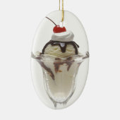 Ornement En Céramique Chocolat Ice Cream Sundae Ornament (Droite)