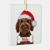 Ornement En Céramique Chocolat Labradoodle / Chocolat Goldendoodle Cer (Droite)