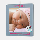 Ornement En Céramique Chouettes d'hiver (Gauche)