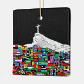 Ornement En Céramique Christ le Rédempteur Favela (Gauche)