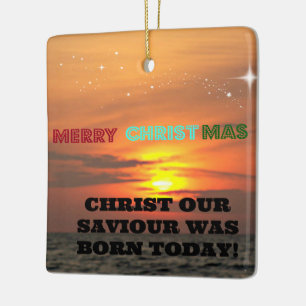 Ornement En Céramique Christ Notre Sauveur Est Né Aujourd'hui