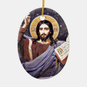 Ornement En Céramique Christ Tout-Puissant, Viktor Vasnetsov peinture