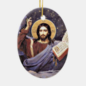 Ornement En Céramique Christ Tout-Puissant, Viktor Vasnetsov peinture (Dos)