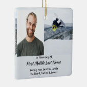 Ornement En Céramique Christian Memorial Keepsake Snowboarding Winter (Droite)